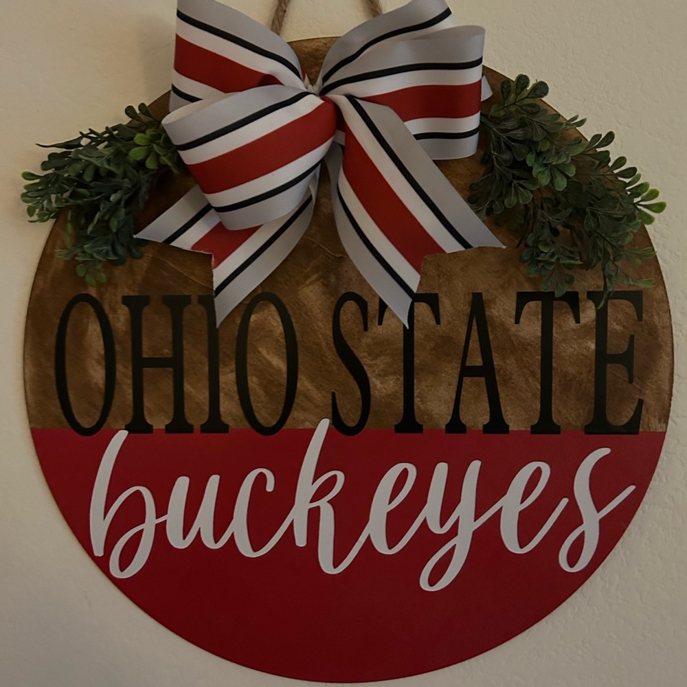 Ohio state Buckeyes door hanger